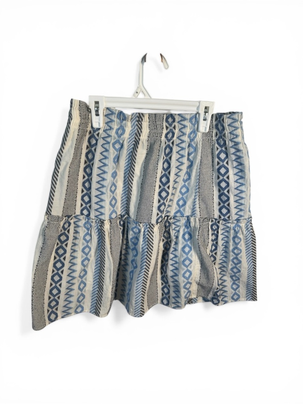 LOFT Blue & White Tiered Skirt